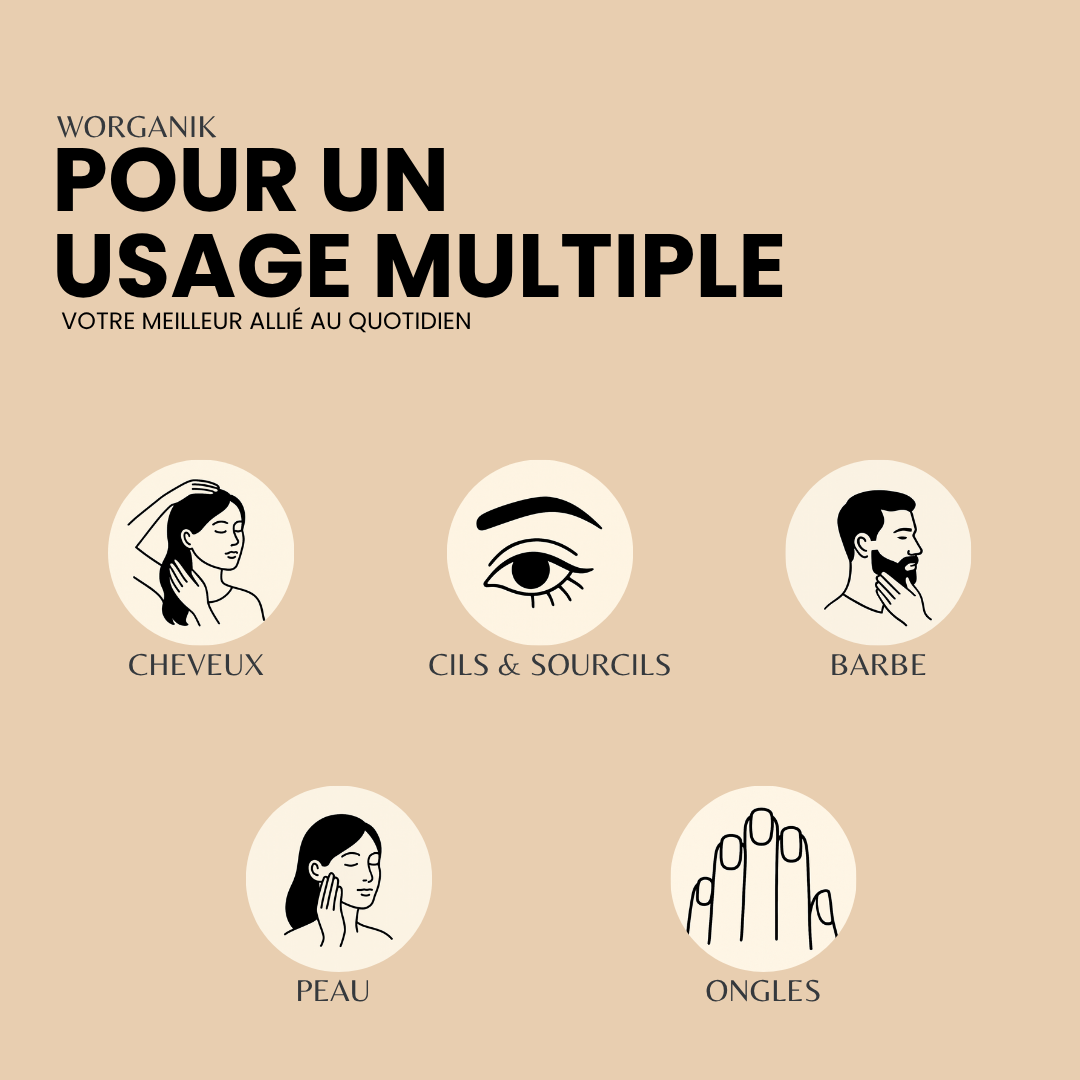 Huile de ricin biologique – 100ml | Pressé à froid et sans hexane