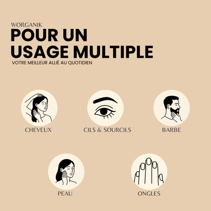 Huile de ricin biologique – 100ml | Pressé à froid et sans hexane